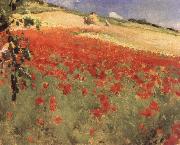 William blair bruce Landscape with Poppies France oil painting reproduction